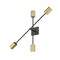 Z-Lite Calumet 2 Light Wall Sconce, Matte Black & Olde Brass 814-4S-MB-OBR - alternate 3
